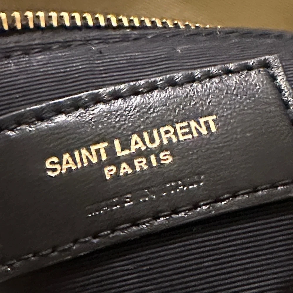 Saint Laurent Gold Chain Beige Quilted Bag✨COA included